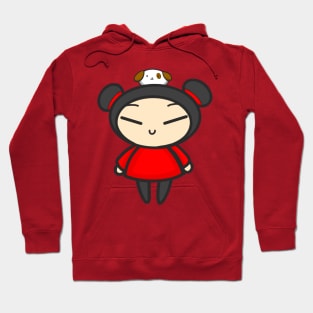 Pucca with a Dog Hoodie